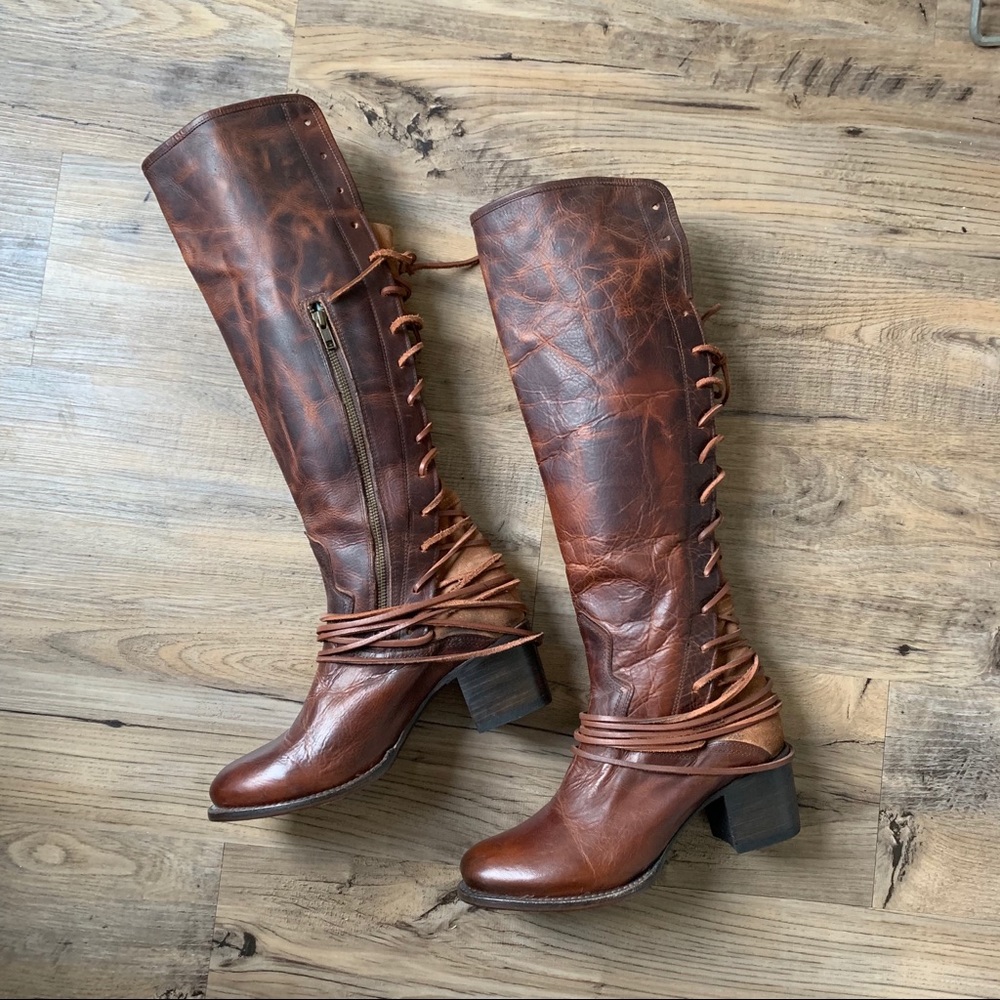 Freebird Boots Tall Coal Leather Brown Riding 11